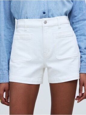 Madewell NWT❗️Sailor Short White Denim High-Rise Shorts